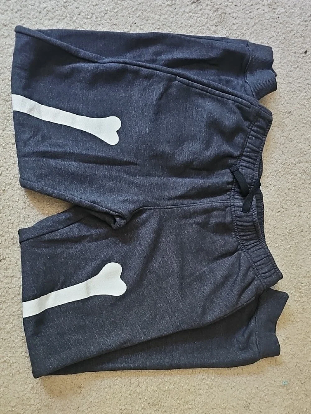 Cat & Jack Dark Gray Joggers with White Bone Graphic
